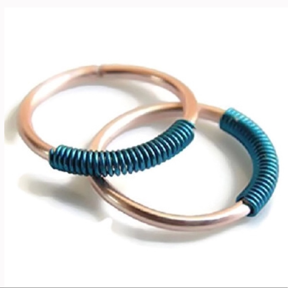 3 x set of 2 wire wrapped sleeper hoops